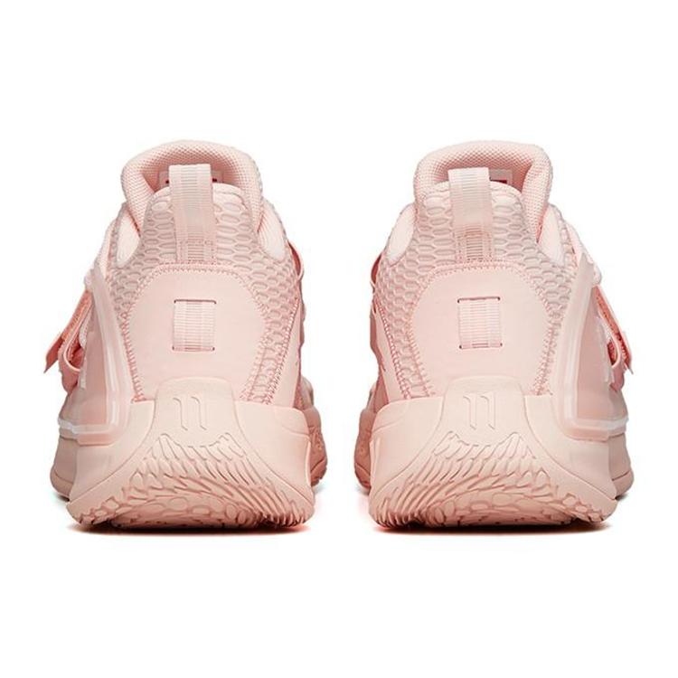 Anta Fleur d'eau 2 KT Amorti Antidérapant Et Résistant à l'Usure Couvrance Chaussures de Basketball Basses Rose Fleur de Cerisier 112021602S-1