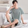 Men's Modal Summer Pajama Set: Short Sleeve & Shorts, Casual Plus Size Homewear
