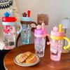 Star Cartoon Large Capacity Straw Water Cup for Students and Adults - Cute Ice Buster Design