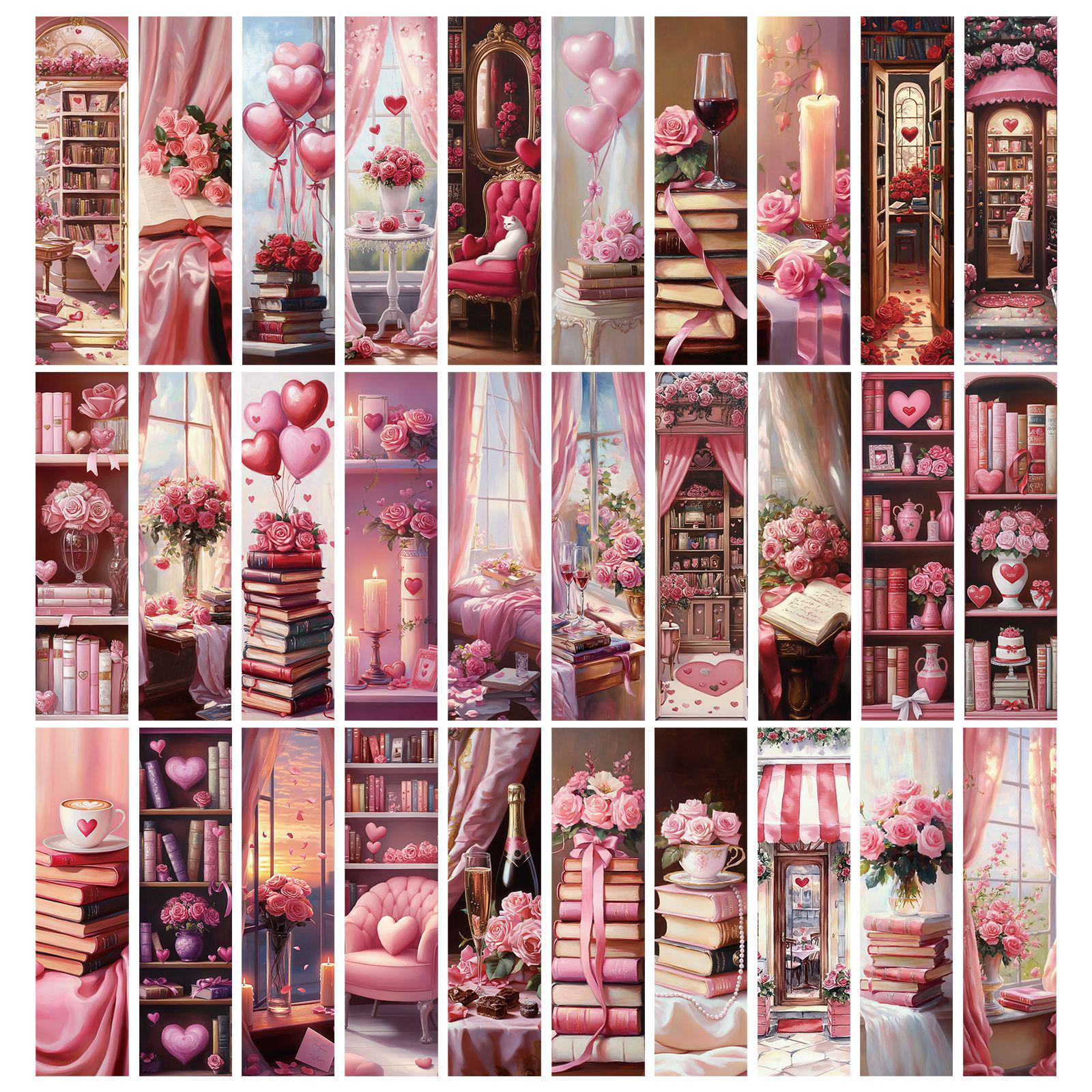 

Qiyu Valentine s Day Pink Bookmark Set - 30 Creative DIY Sheets
