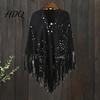 Winter Coat Accessory Women Shawl Hollow Tassels Hem Scarf Color Versatile Warm Fabric Comfortable Wrap Classic