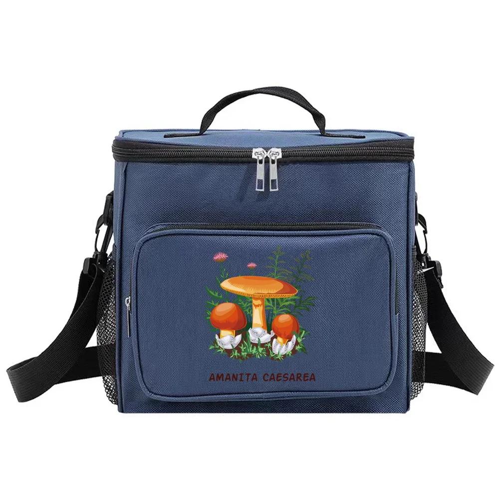 Lunch Bags Lunch Box Insulated Thermal Handbag Waterproof Camping Organizer Case Cooler Food Storage Boxes New Mushroom Pattern
