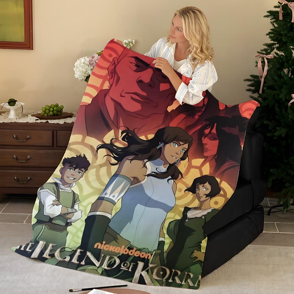 Animation T-The L-Legend O-Of K-Korra Throw Flannel Blanket, Soft Warm, Durable & Washable Cute Cool