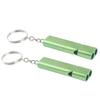 Double Tube Survival Equipment Aluminum Alloy Whistle for Survival Lifesaving