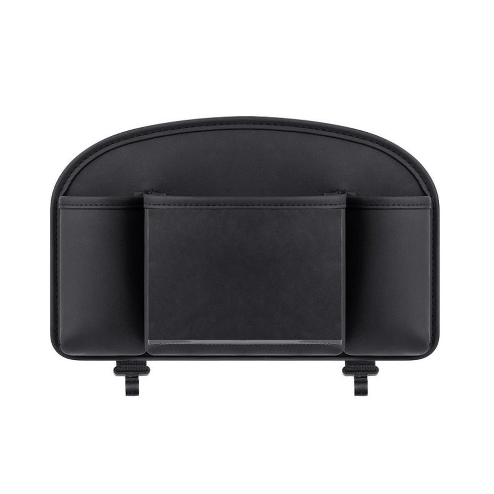 PU Leather Car Back Seat Organizer with Multifunctional Storage Cup Holder Tissue Box and Phone Pocket for Car Use