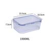 RuHan Rectangular Transparent Microwave & Refrigerator Food Storage Container Set (3 X 1900ml)