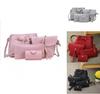 Elegant 4pcs Women Lady Handbag Set In Premium Pu Leather With Adjustable Strap