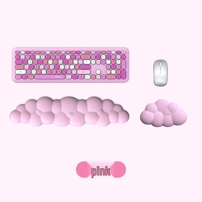 Cross-Border Cloud Memory Foam Keyboard Wrist Rest - Large Non-Slip Desktop Support