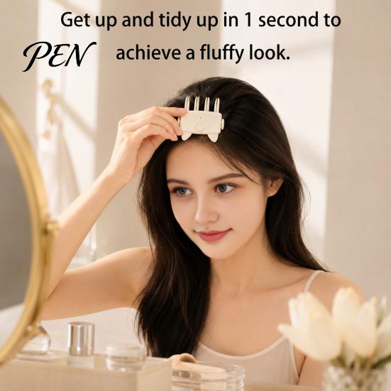 Women Fluffy Hair Tool Electric Heated Volume Clip, Rechargeable Volumizing Clip for Bangs Styling, Styling Gadget Root Lifter Fine Flat Comb