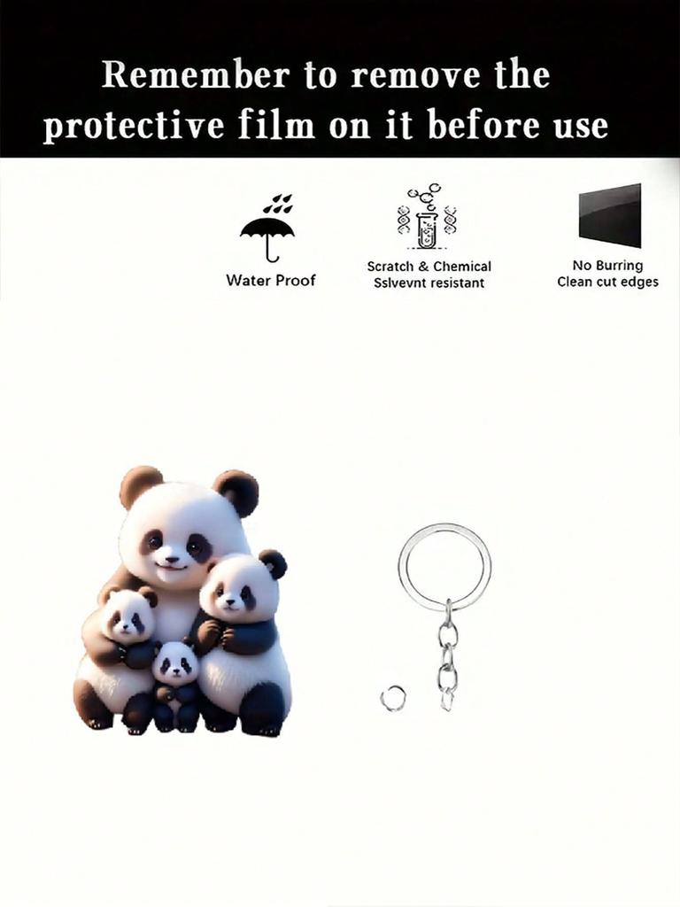 Panda Familie Schlüsselanhänger, Niedlicher und Innovativer Schlüsselanhänger, DIY Geschenk, Rucksack Anhänger Zubehör Multifunktionaler und Einzigartiger Schlüsselanhänger