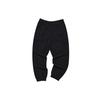 FILA Fusion Solid Color Embroidered Letter Logo Knitted Sports Pants Men bottoms Deep-Black T11M242602FBK