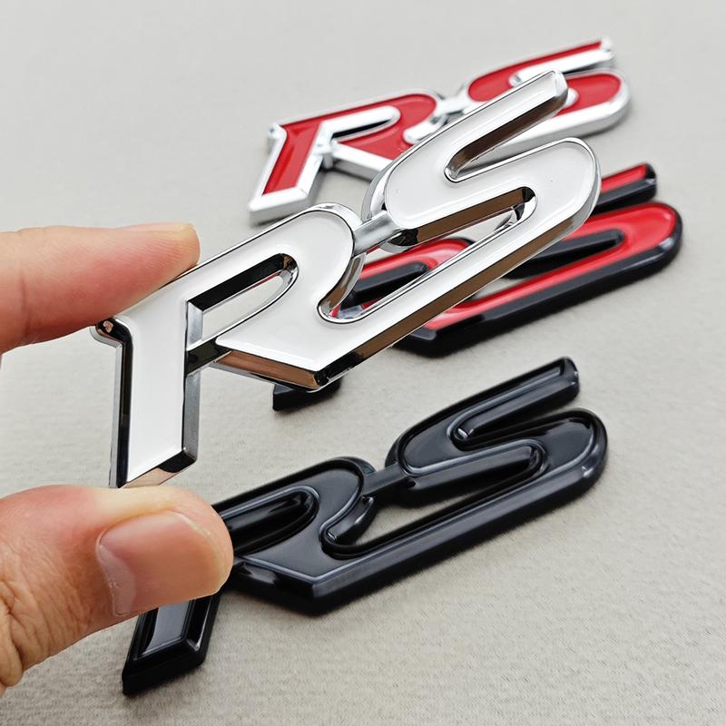 3D ABS Car Sticker Logo RS Letters Rear Trunk Emblem Badge For Chevrolet Road Sport Cruze Camaro Trax Blazer Malibu Accessories