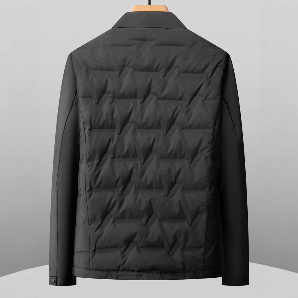 Leichte Herren-Daunenjacke mit Revers - Herbst/Winter Mode 2025, Warm, Große Größen, Business Casual, Lockere Passform Oberbekleidung