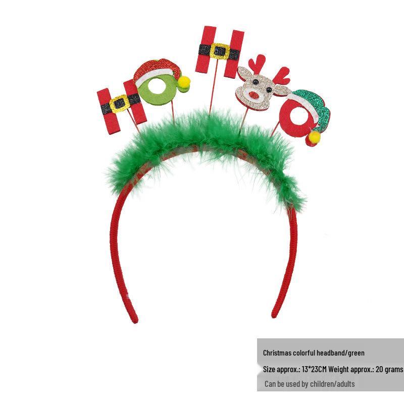 Christmas Deer Antler & Snowman Headband - Festive Party Headdress Gift