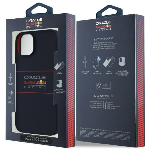 Red Bull Rbhmp15S24Sihsrv Iphone 15 6.1 Hardcase Granatowy/Navy Silicone Horizontal Logo Magsafe