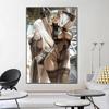 Print Game Black Stockings Staff Nude Sexy Girl Art Posters Wall Art Canvas Painting for Living Room Home Decor Picture