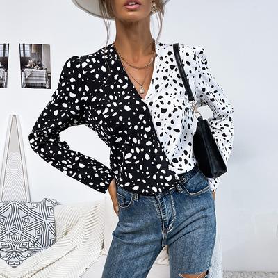Comfortable Tops Woman Clothing Fashion Casual Tops Shirts Fashionable and Casual Temperament Women's Spring Leopard Print Long Sleeve Women's Shirt