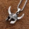 Vikings Mask Helmet Pendant Necklace Nordic Celtic Knot Necklaces For Men Vintage Amulet Jewelry Gift