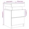 VidaXL Bedside Tables with LED 2 Pcs Old Wood Engineered Wood, Bedside Furniture, Side Table, Bed Cabinet, 857655