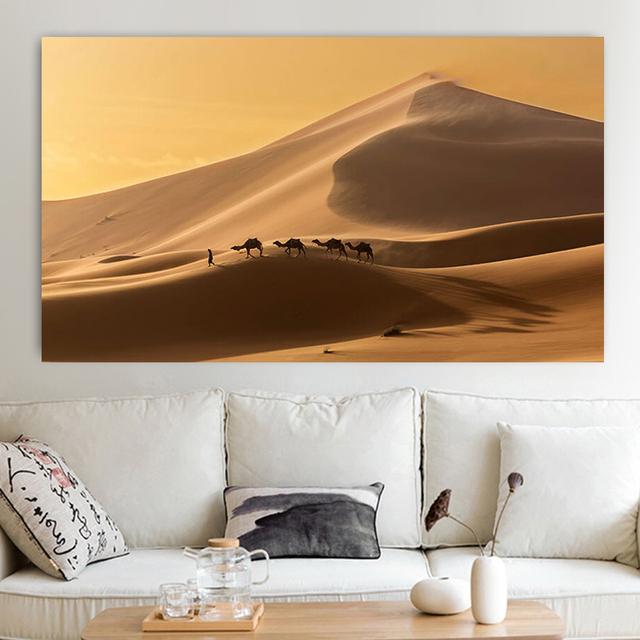 Landscape Desert Mountain Sand Dunes Canvas Painting Posters And Prints Wall Art Pictures For Living Room Home Decor No Frame