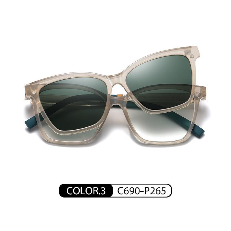 New European and American Magnetic Eyeglass Frames for Myopia CG7704Dual-purpose mirror TR90Ultra-light fashionable polarized sunglasses for drivers