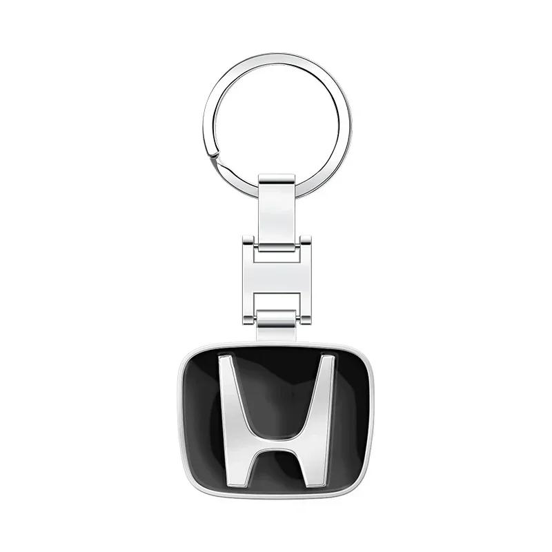 Car Styling 3D Metal Keychain Key Chain Rings for Honda CR-V STEPWGN Civic Accord City XR-V Envix ODYSSEY VEZEL Fit Accessories KU9