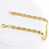 Fashion 18k Gold 4MM Chain Bracelets Men Jewelry Charm Women Lady Wedding Party Gifts Bohemia 20cm