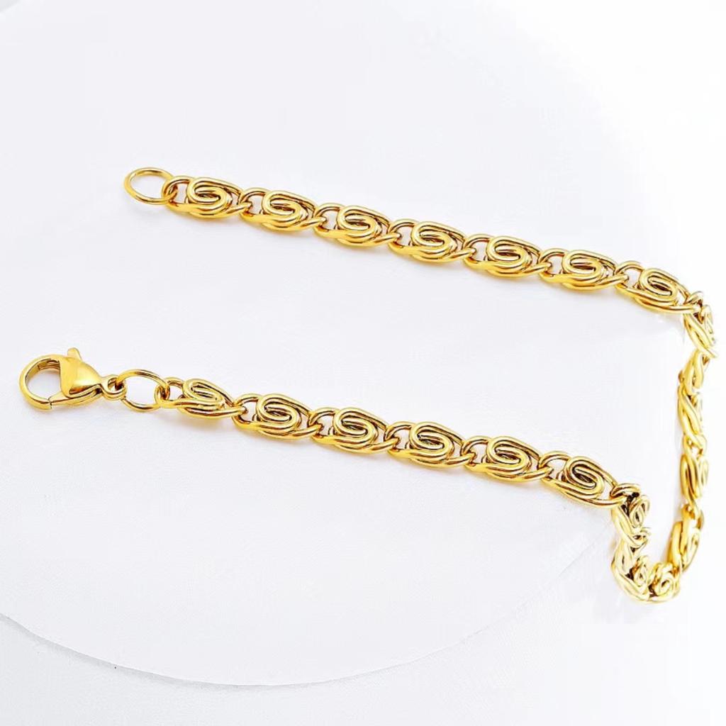 Fashion 18k Gold 4MM Chain Bracelets Men Jewelry Charm Women Lady Wedding Party Gifts Bohemia 20cm