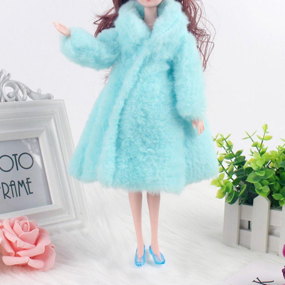 Mini For Baby 30cm Doll Warm Clothes Soft Winter Fur Coat