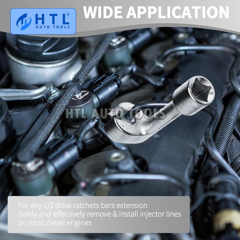 6pcs/set Diesel Fuel Injector Line Injection Socket Wrench Set Fuel Injection Pipe Socket Wrench for Car Repair