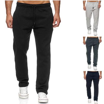 Harajuku Style  Autumn Spring Tracksuit Men Bodybuilding Sweatpants Casual Solid SlimDrawstring Full Length Pants Plus Size