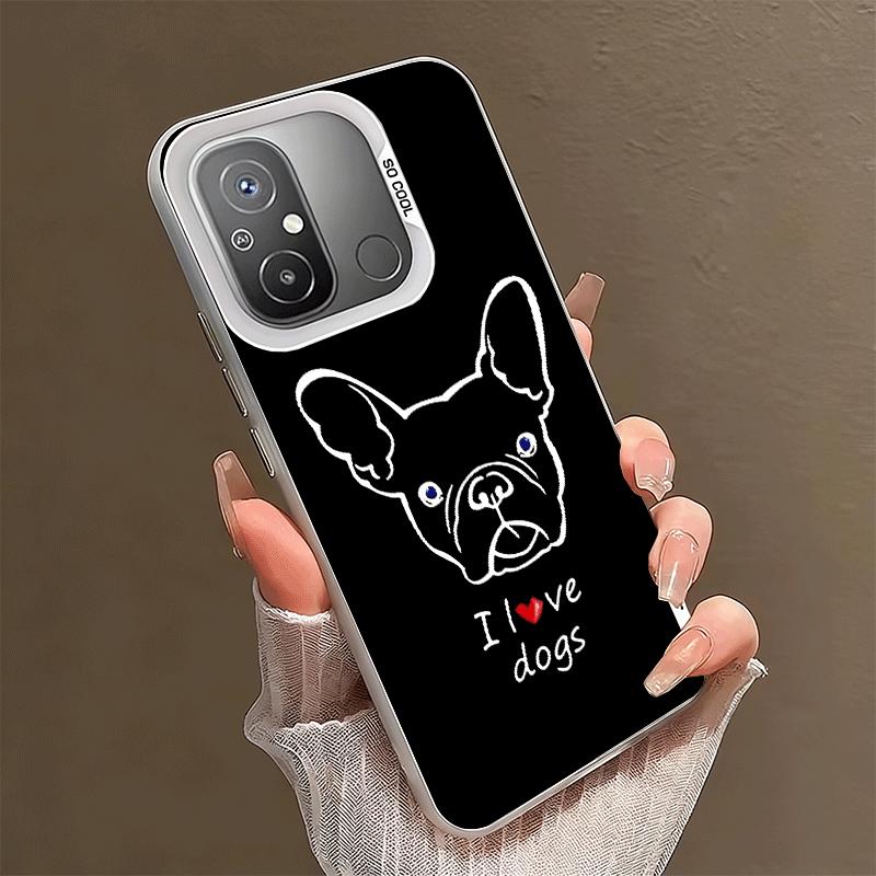 

French Bulldog Black Desgin Soft Phone Case for Xiaomi Redmi 15C 15 14C 13C 12C Poco X5 X6 X7 Pro X3 F8 F7 Ultra M8 13 12 Cover Xiaomi Redmi 15 5G