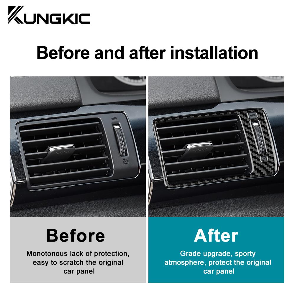 Real Soft Carbon Fiber For Honda Accord 2013 2014 2015 2016 2017 LHD Car Central Control Side Air Outlet Interior Accessories