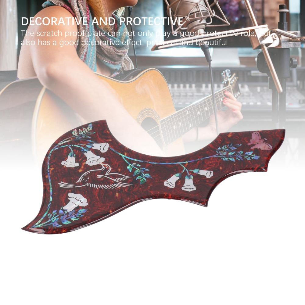 Rotes Schildpatt Akustikgitarren-Schlagbrett 2 mm Dick Hummingbird Schlagbrett Für Akustikgitarre