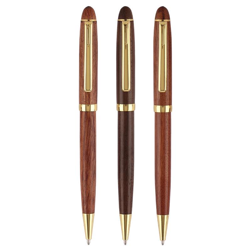 Business office calligraphy wooden signature pen, smooth writing, office and school stationery supplies Ballpoint Pens