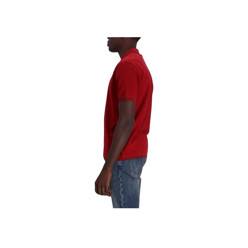 Emporio Armani Solid Color Polo Short Sleeve T-Shirt Men Tops Red 3D1FE5-1JTKZ-03B7