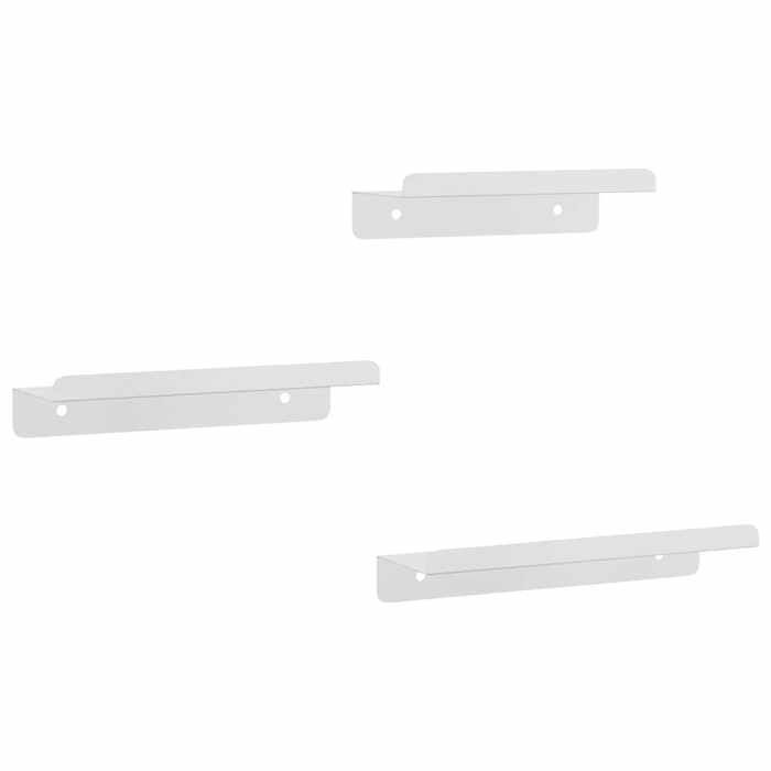 VidaXL Wall Shelves 3 Pcs Silver Stainless Steel, Floating Shelf, Wall Display Shelf, Shelf Board, 30270