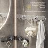Folding Suction Cup Row Hook 6 Hooks Punch-Free Bathroom Towel Rack Corrugated Row Hook Strong Load-Bearing