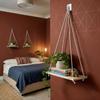 No-Drill Wall Hanging Shelf | Elegant Boho Wall Decor for Plants and Home Decoration