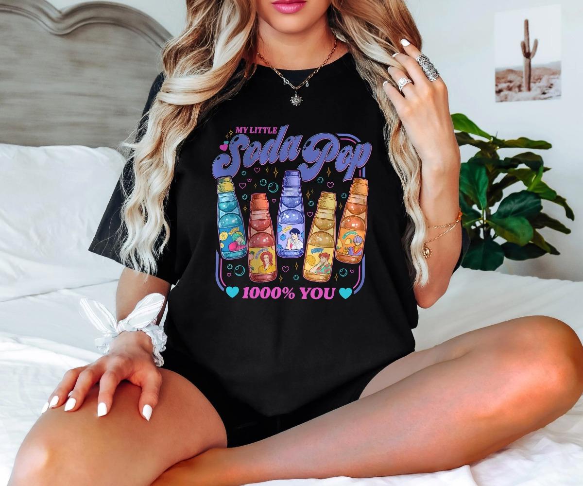 

Saja Boys Soda Pop T-shirt Comfort Kpdh Shirt Huntrix Pin Shirt Kpop Demon Boy Band Inspired Shirt Jinu Demon Hunters Shirt XL