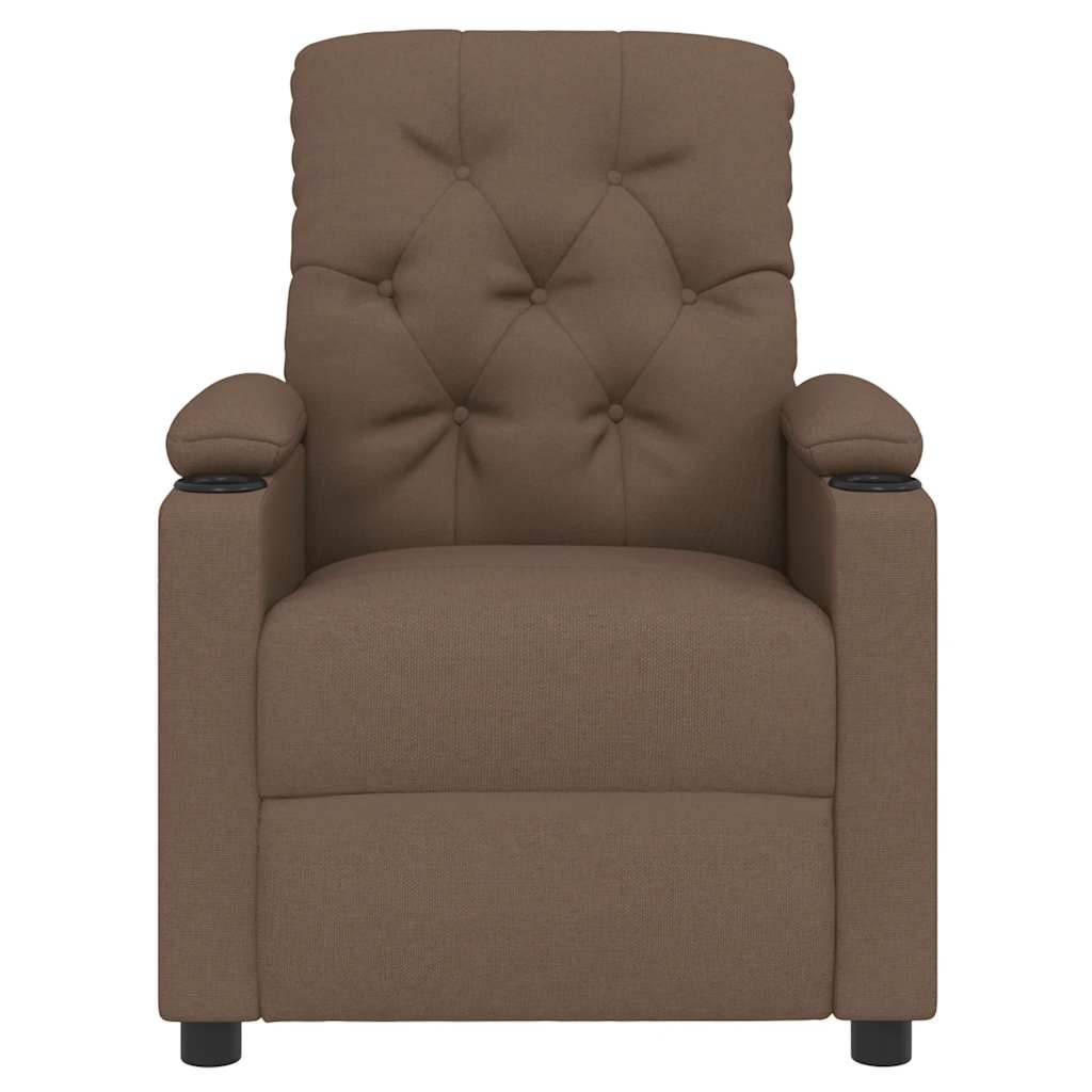 Relaxation Armchair In Brown Fabric