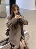 New Korean Chic Elegant Reversible Cashmere Coat Women Autumn Winter Loose Woolen Blazer Jackets Short Streetwear Clothes