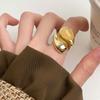 Exaggerated Irregular Water Drop Open Rings for Women Men Minimalist Transparent Crystal Chunky Finger Ring Jewelry Gifts