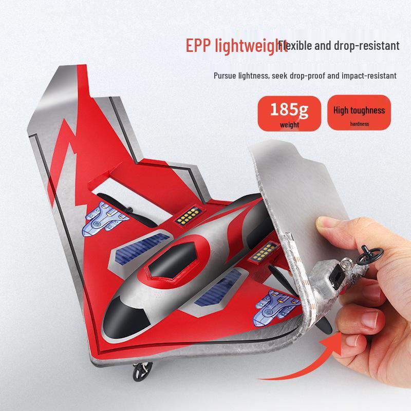 LED Foam Remote-Control Airplane - Crash-Resistant Fixed-Wing Glider Toy