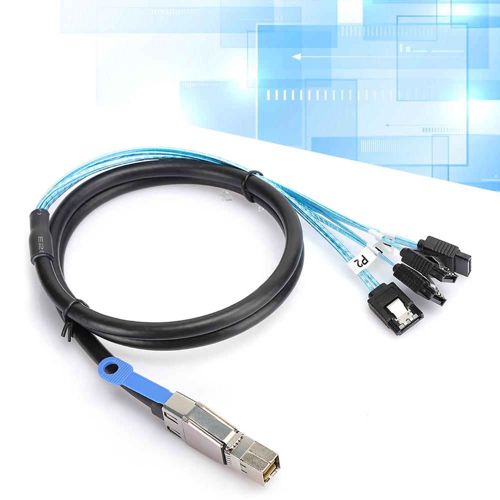H0402 Mini SAS Cable SFF-8644 to 4 x SATA External Server Hard Disk Computer Accessories