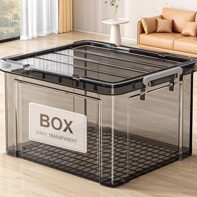 Transparente Aufbewahrungsbox mit großem Fassungsvermögen für Kleidung, Spielzeug, Snacks und mehr