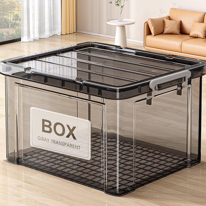 Transparent Large-Capacity Storage Box for Clothes, Toys, Snacks, and More