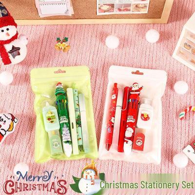 Conjunto de Presente de Papelaria de Natal Infantil de 6 Peças