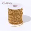 18K Gold Plated Rectangle Chains For Necklaces Bracelets DIY Jewelry Making Supplies,Decorative Needlework Chain Fittings