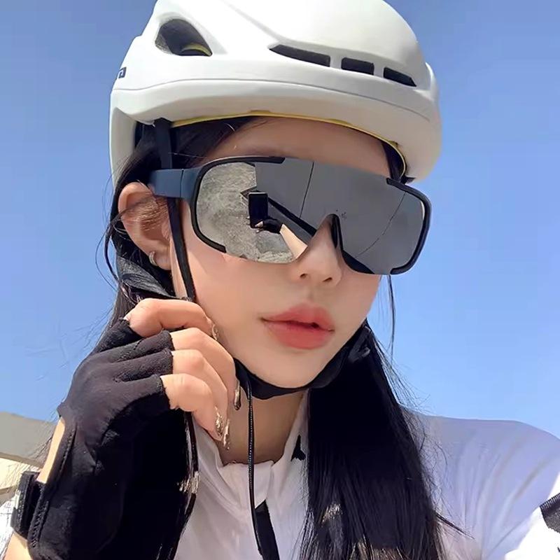 

Winter snow mountain climbing goggles, unisex outdoor hiking windproof ski sunglasses Black frame with white me